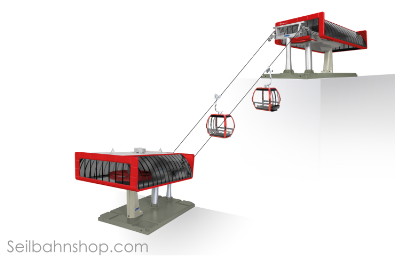 JC 84481 Modellseilbahn D-Line sw/rot Profiset